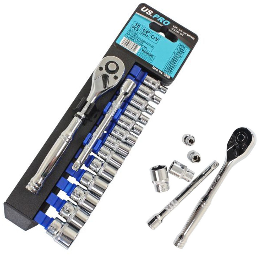US PRO Drive Metric Socket Set - 15 Count - Image 5