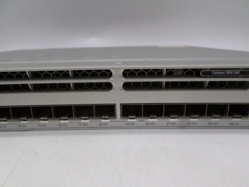 Cisco Catalyst 3850 Switch WS-C3850-24S-E V03 w/ 2 x Power Supplies - Photo 4/17