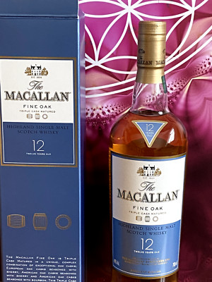 The Macallan Fine Oak, 12 Jahre, Single Malt Whisky 0,7 l  40% - alte Abfüllung