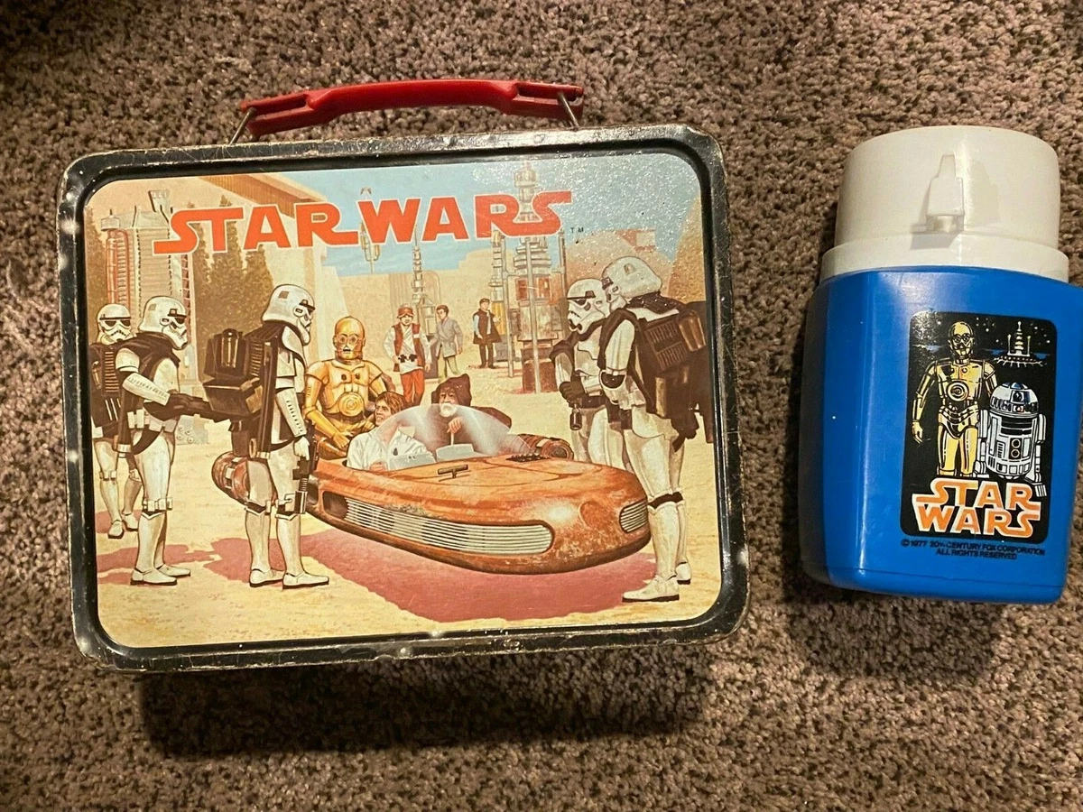 Vintage Star Wars Metal LUNCHBOX & THERMOS 1977 - Ithaca Vintage