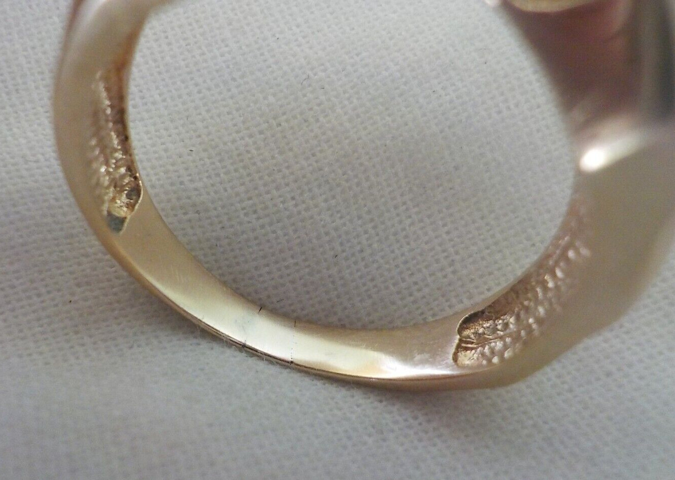 Solid 14k Yellow Gold Floating Natural Ruby Ring … - image 6