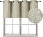 Home Queen Faux Linen Classical Solid Curtain Valance Window Treatment 52"x18"
