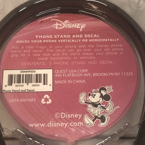 Disney Mickey AirTag Key Chain Slim Grip SpinPop And Minnie Phone Stand Set NEW - Picture 8 of 9
