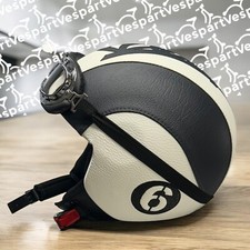 Casco In Pelle Personalizzato Gts Compatibile Vespa 6 Giorni Sei Vintage S M L X