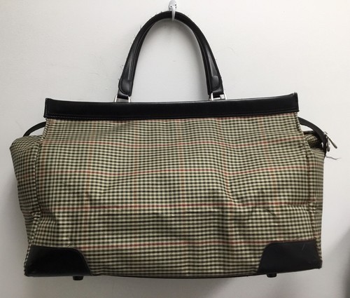 Diane Von Furstenberg DVF weekender Overnight Travel Doctor Duffle Bag Plaid - Picture 4 of 12