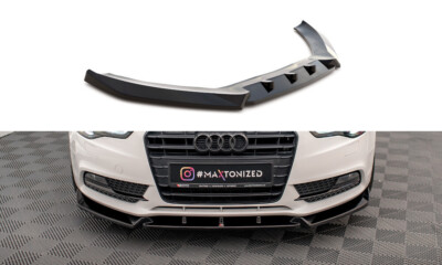 CUP Spoilerlippe SCHWARZ für Audi A5 8T FL Coupé Frontspoiler Spoilerschwert V1