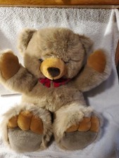 Large JC Penny Brown Teddy Bear W/Red Bowtie 21" Vintage 1995 Stuffed Animal