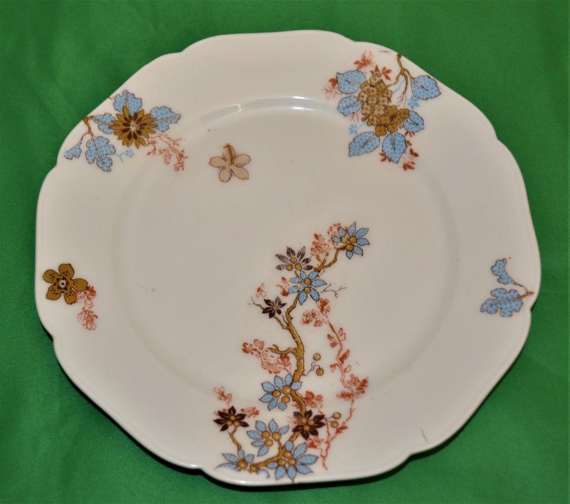 Antique H&C HAVILAND LIMOGES DEPOSE France Blue Brown FLOWERS 7 1