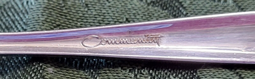 Oneida Community Cucchiaio Zuppa Argento Fiore Placcato Argento Vintage - Foto 5 di 6