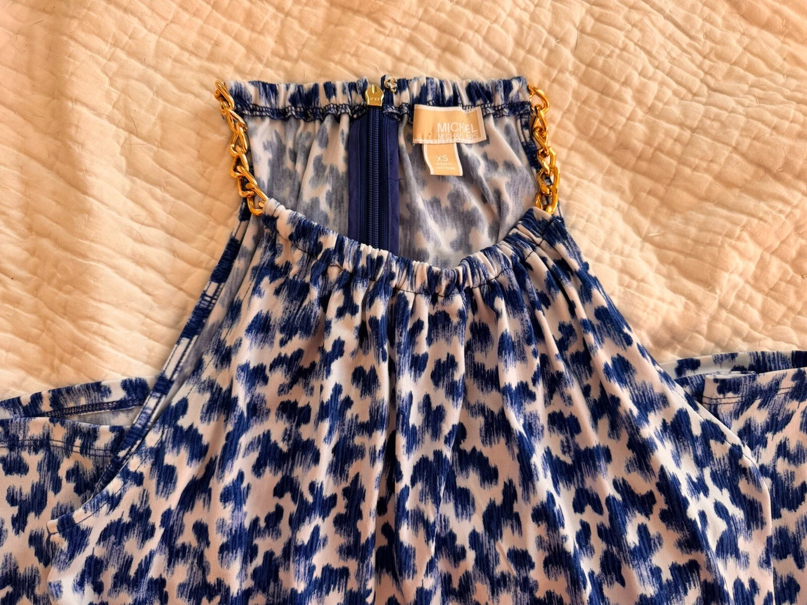 ABITO DONNA MICHAEL KORS CATENA ORO BLU TWILIGHT TAGLIA XS