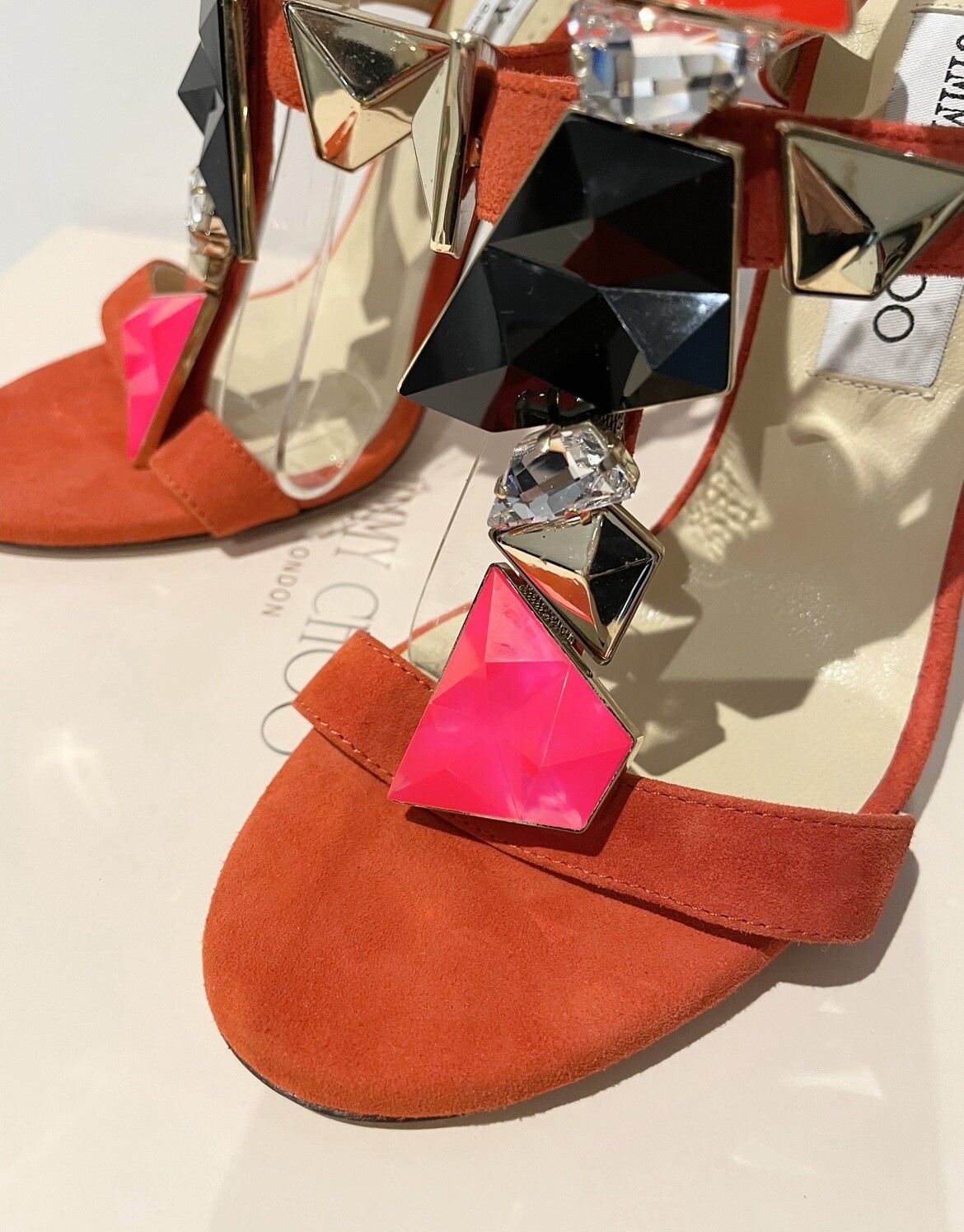 Jimmy Choo Colada Flame Sandals With Cocktail & Swarovski Stones - BNIB - RARE image 7