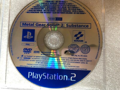 Metal Gear Solid 2 Substance PS2 PROMO seltene PlayStation 2 UK PAL (VOLLES SPIEL)