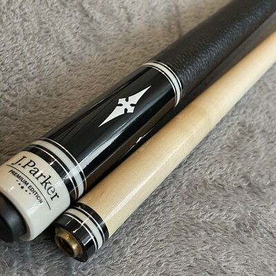 Poolqueue Pool Billard Queue Cue Kö 19 OZ 2 tlg Schwarz Holz Billard Lederband