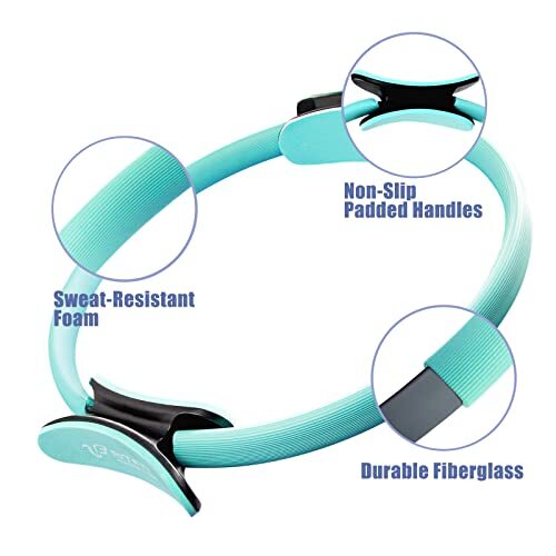 Pilate Toning Ring Fitness Dual Grip Schaumstoff Widerstand Kreis für Arme Oberschenkel - Bild 5 von 6