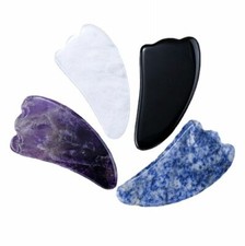 Natural gemstone quartz crystal Gua Sha Tool scraping board SPA Massage Tool