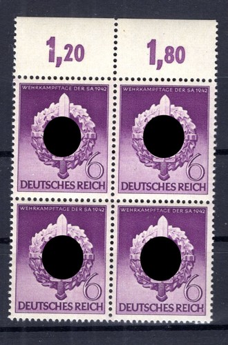 DR-3.Reich 818 FOUR BLOCK MNH Mint