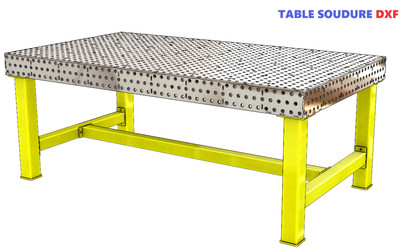 PLAN DXF Table De Soudage, Welding table,2250X1250X8MM,DXF Avec trous 16