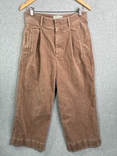 Everlane Pants Womens 8 Brown Wide Wale Plush Corduroy High Rise Wide Leg 30x26