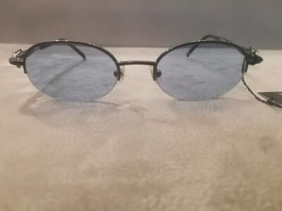 Jean Paul Gaultier JPG Vintage OVAL Sunglasses 56-0055 Black-Slvr