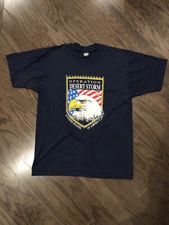 Vintage 90’s Operation Desert Storm USA Eagle T-shirt Single Stitch Men’s Large