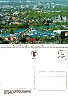 Continental Aerial View from IDS Center Minneapolis MN Postcard