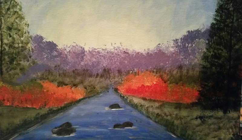 11 x 14 Original Acrylic River Painting