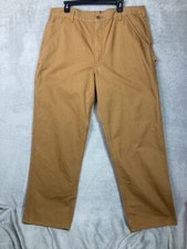Carhartt B11 BRN Copper Brown Canvas Duck Work Pants Dungaree Fit 38x32