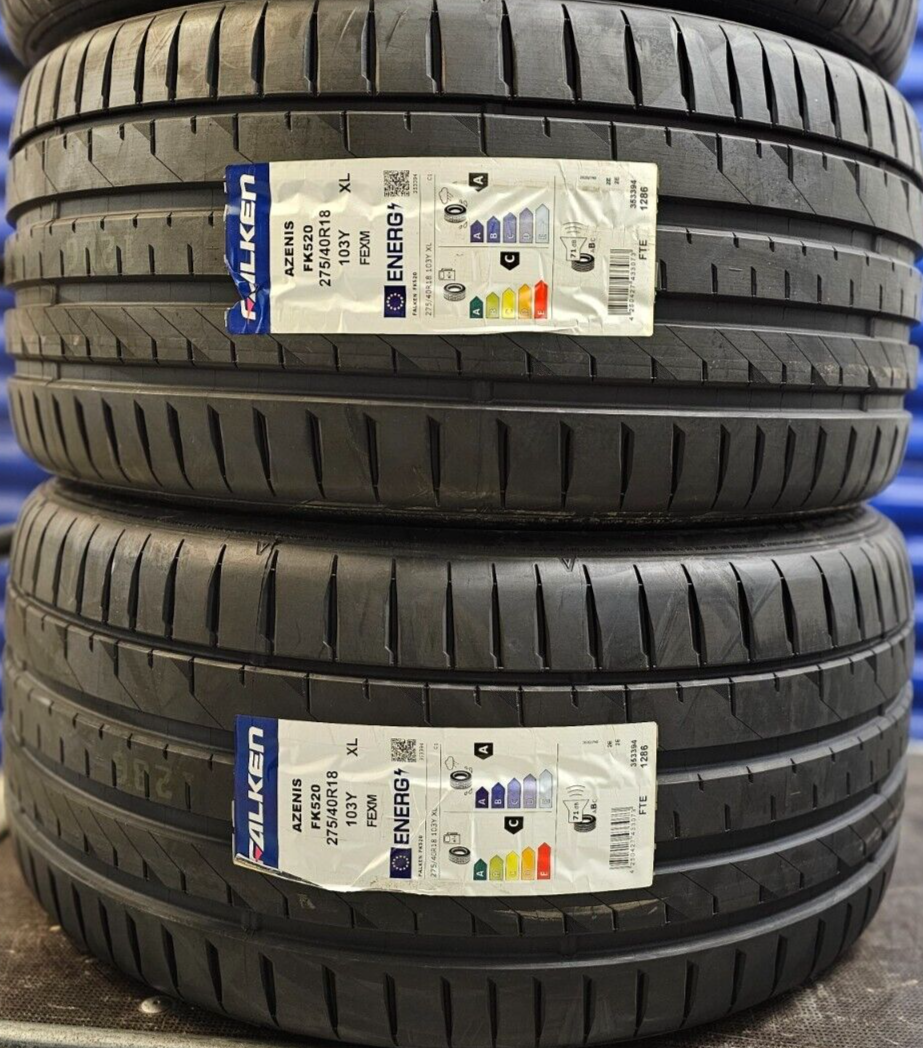 2X FALKEN AZENIS FK520 275/40 ZRFT18 XL 103Y RUNFLAT TYRES 275 40