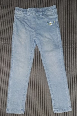 Jeans Jeggings Hose Mädchen 104 Blau Freizeit Blume