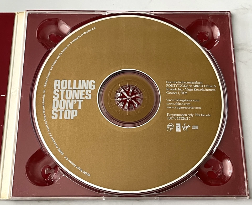 The Rolling Stones Don't Stop CD Single Digipak PROMO! 2002 Ron Wood RARE! OOP! Foto 2 de 4