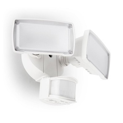 Utilitech Pro LED Floodlight 2X White Hardwire Outdoor W/Motion Sensor