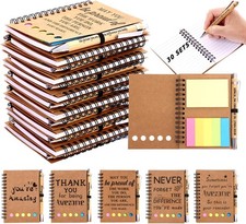 30 Sets Employee Appreciation Gifts Bulk Inspirational Spiral Notebook Brown