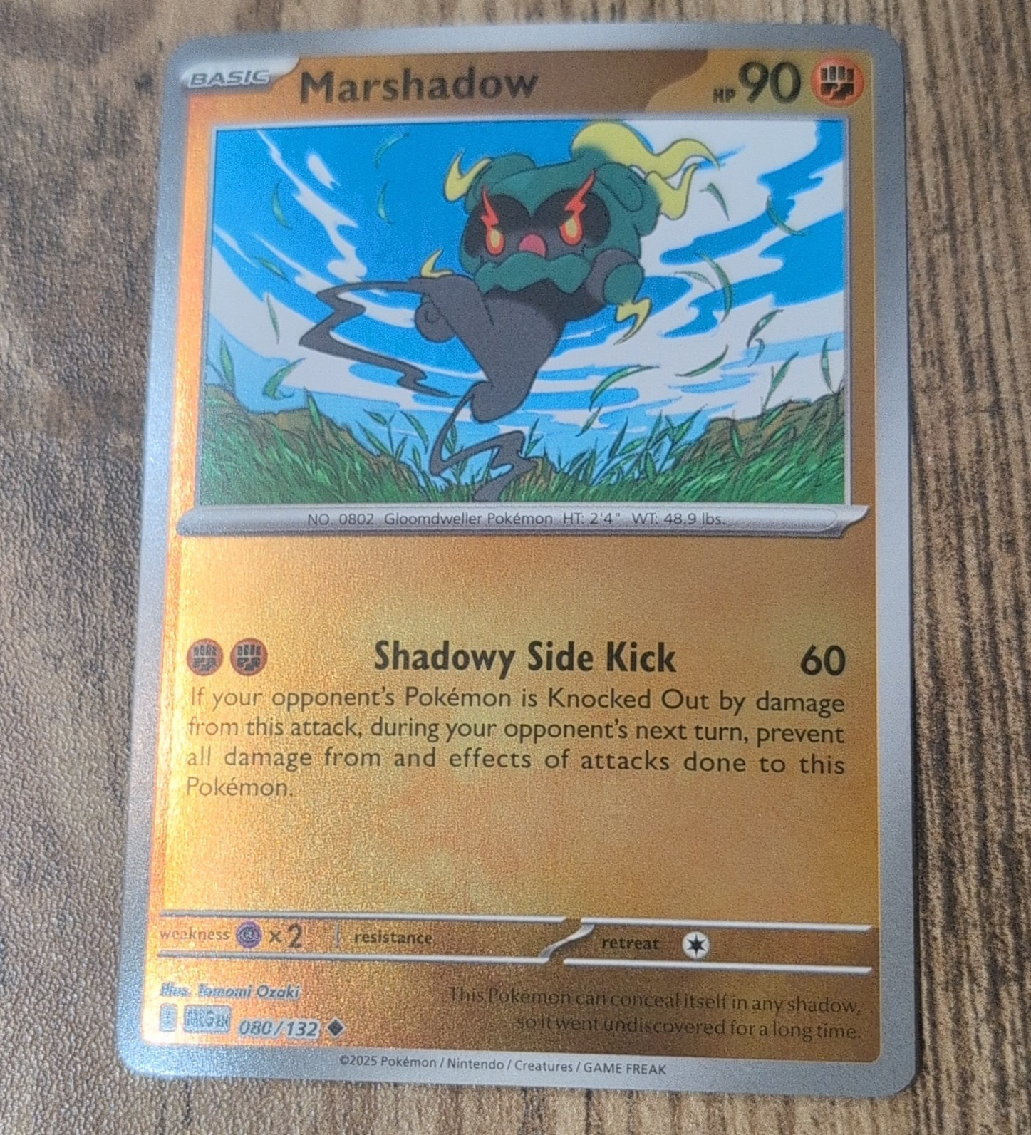 Pokémon TCG Marshadow 080/132 Me01 Mega Evolution Uncommon Reverse Holo 90HP ENG