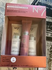 No 7 Facial Serum, Day Cream Night Cream 3-Pc Travel Set Face/Neck Multi-Action