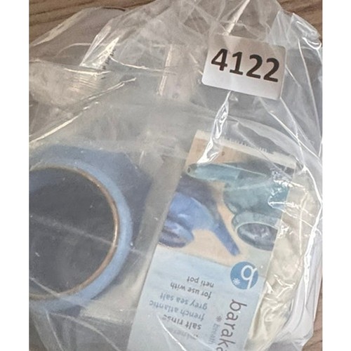 Handcrafted Ceramic Neti Pot w/Box and 2 oz Mineral Sea Salt Rinse Blue - Picture 3 of 3
