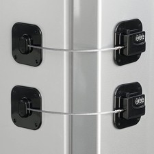 Refrigerator Lock, Heavy Duty Fridge Combination Lock for Black-2Pack