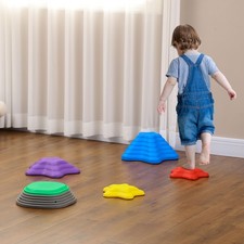 Flusssteine, 5-tlg. Balanciersteine f&uuml;r Kinder, Trittsteine bis 80 kg Belastbar