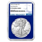 2025-W Proof $1 American Silver Eagle NGC PF70UC ER Blue Label Blue Core