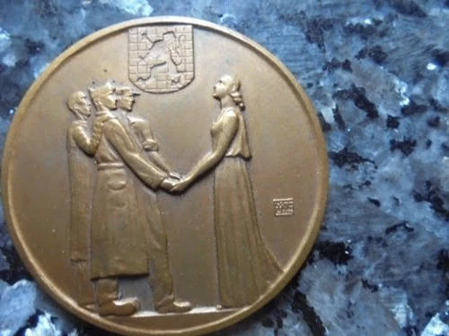 beautiful Belgian military token medal