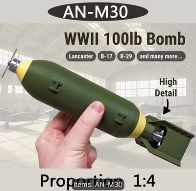1:4 AN-M30 100lb Airdrop Bomb Model Statue