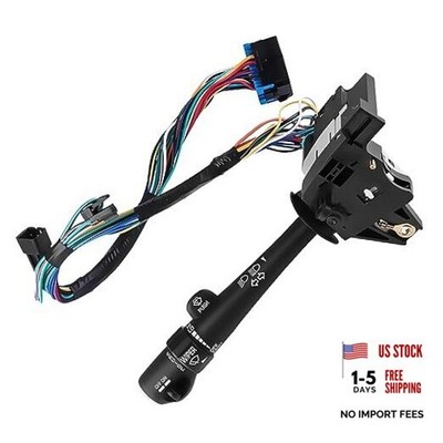 Turn Signal Switch Multi-Function Combination Switch, Push Button, Black,