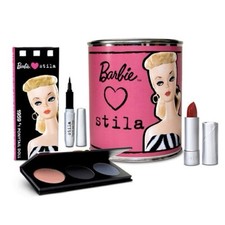 Barbie Loves Stila 1959 1 Ponytail Doll Palette Eyeliner Lipstick Makeup Set
