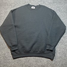 Vintage Lee Super blend Sweatshirt Mens L Black USA Crewneck 90s Minimalist