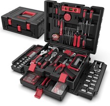 Home Tool Kit With Drawer - 379 Pieces Portable Complete