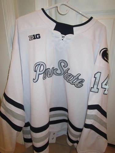 Penn State Men's Hockey - Authentic Wear White Game-Worn Jersey 2024 Season