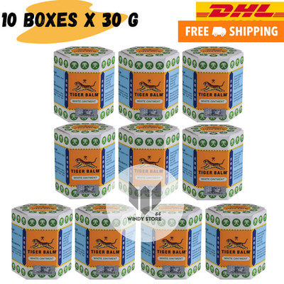 10 X 30g Tiger Balm White Ointment  for Headache Muscle Pain Relief /Massage DHL