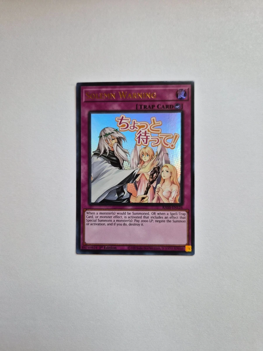 Yu-Gi-Oh! TCG Solemn Warning Individual Collectible Card Game