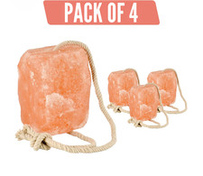 4 Himalayan Salt Lick Block 5-6lb With Rope For Horses-Sheep  Deer Pink Treat