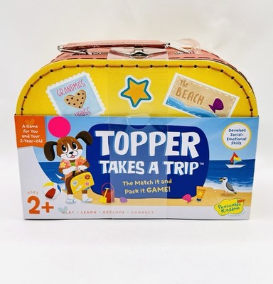 NEW Peaceable Kingdom Topper Takes a Trip Toddler Matching Game Suitcase