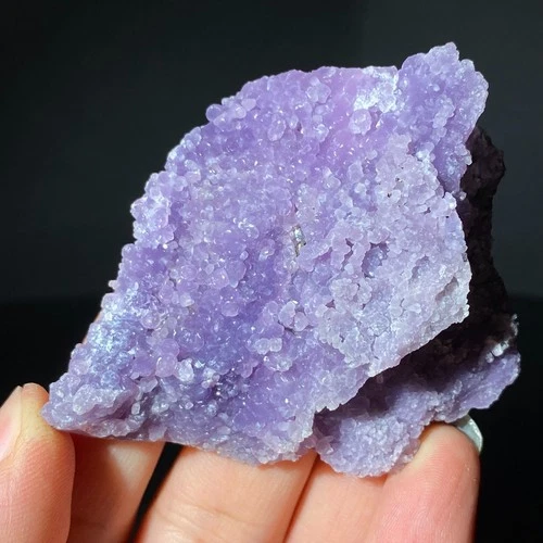 62G Natural purple grape agate quartz crystal granular mineral specimen